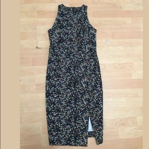 Banana Republic black floral sheath dress size 6